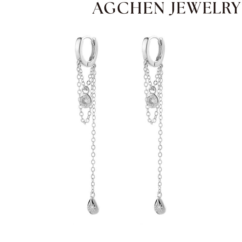 AG Minimalist Chain Earrings