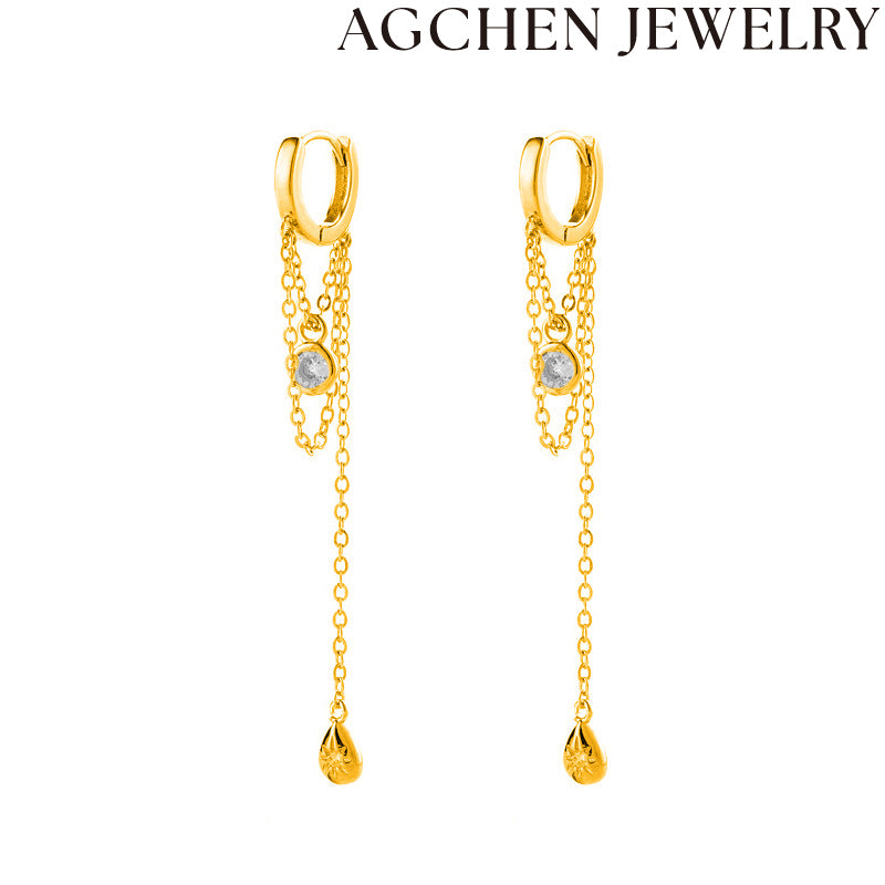 AG Minimalist Chain Earrings