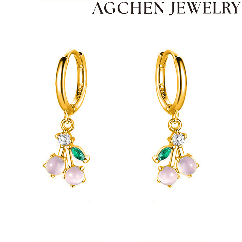 AG Elegant Pink Crystal Earrings