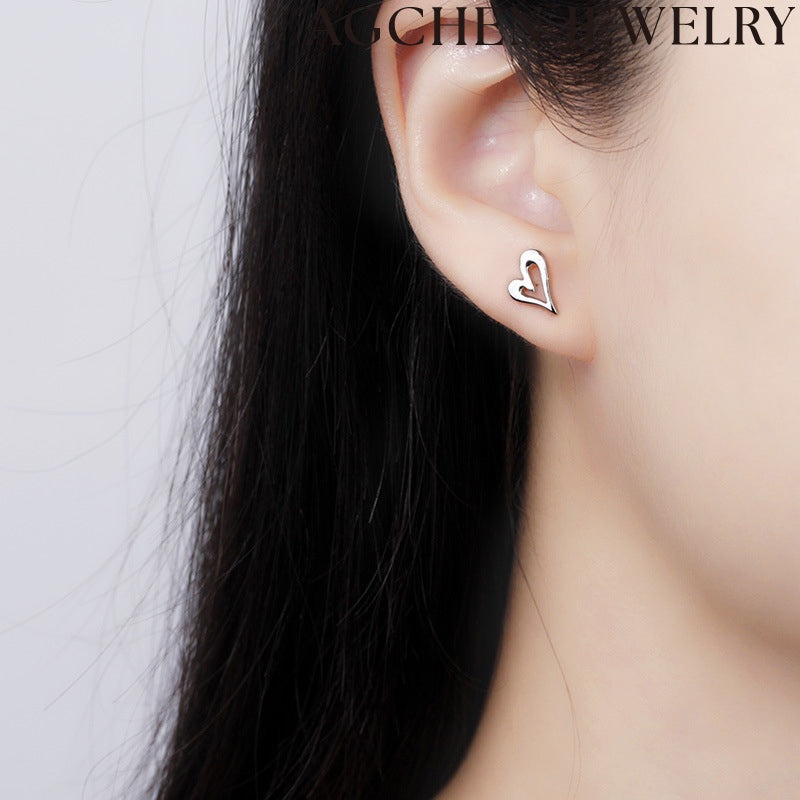 AG Heart-Shaped Unique Earrings
