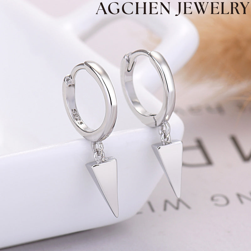 AG Stylish Triangle Zirconia Earrings