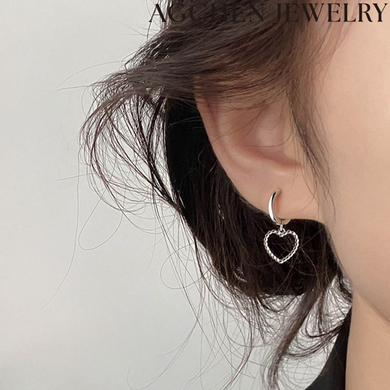 AG Women's Heart Earrings