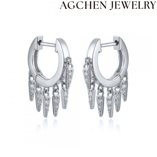AG Zirconia Fringe Earrings