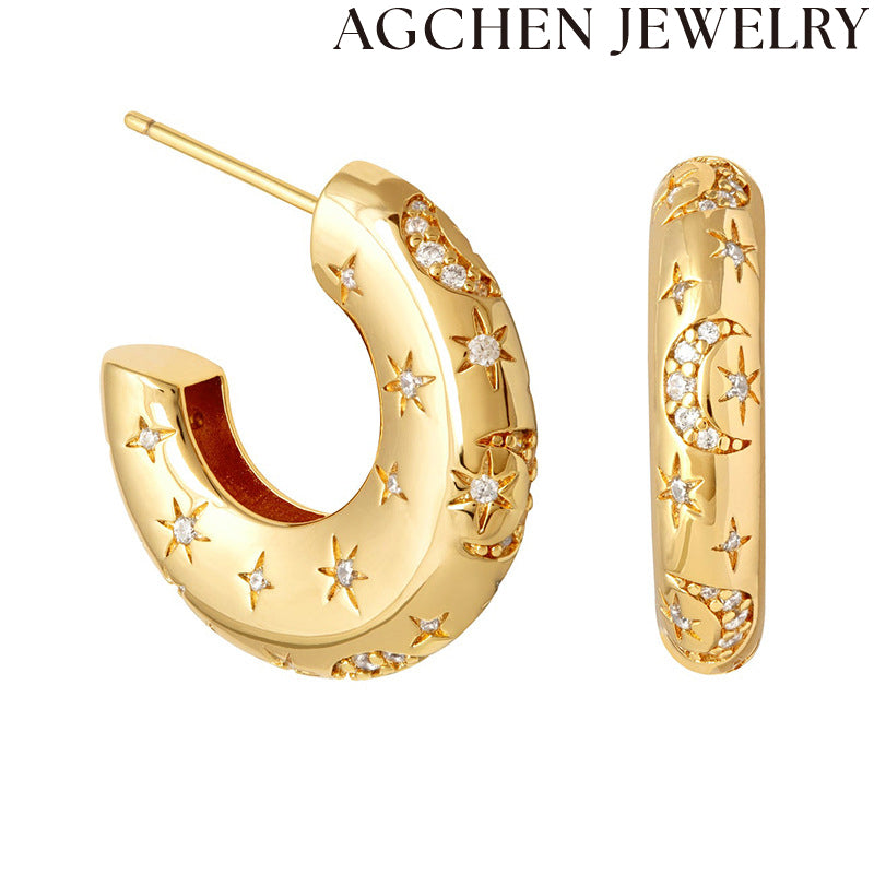 AG Star Zircon Earrings