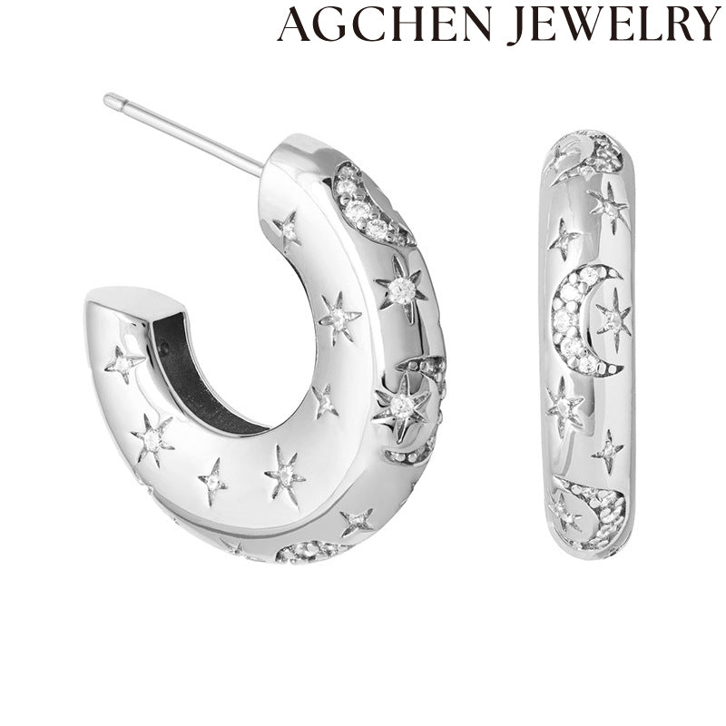 AG Star Zircon Earrings