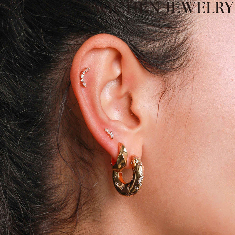 AG Star Zircon Earrings