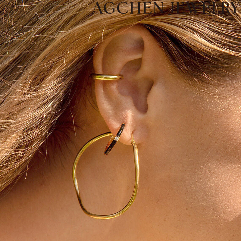 AG Colorful Enamel and Zirconia Earrings