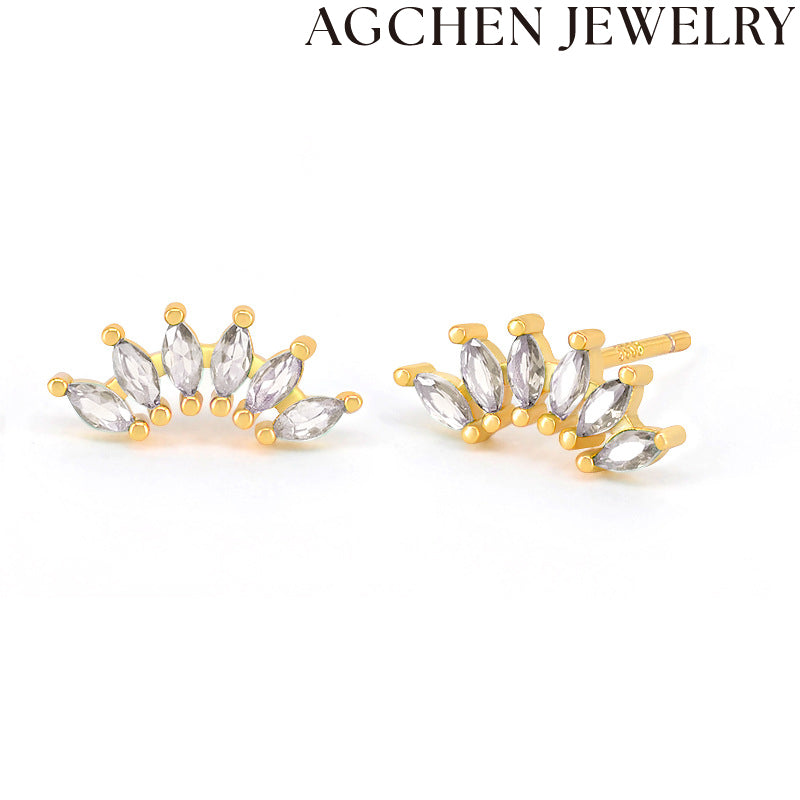 AG Flower Zirconia Earrings