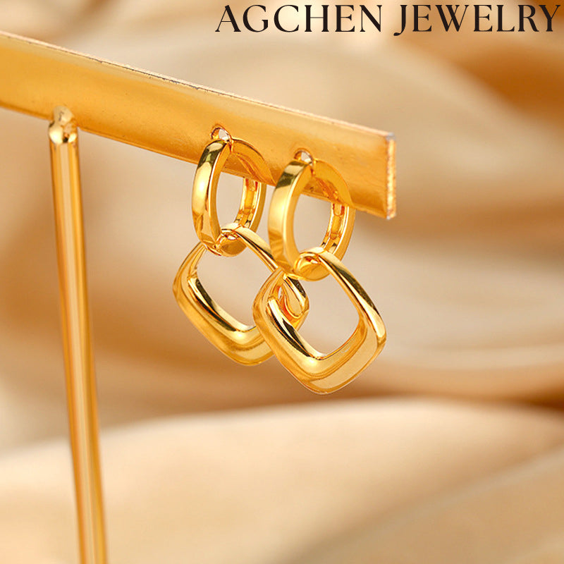 AG Minimalist Copper Earrings for Women