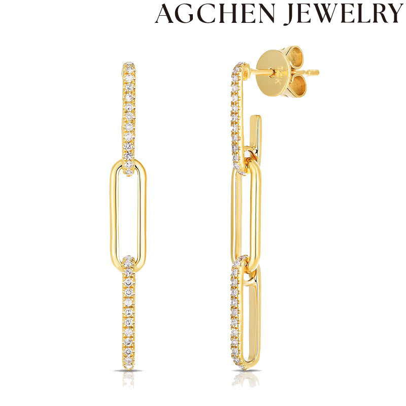 AG Chain with Zircon Earrings