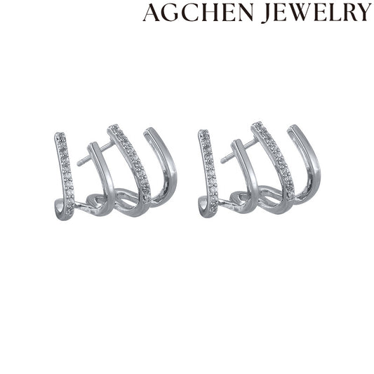 AG Unique Zirconia Earrings