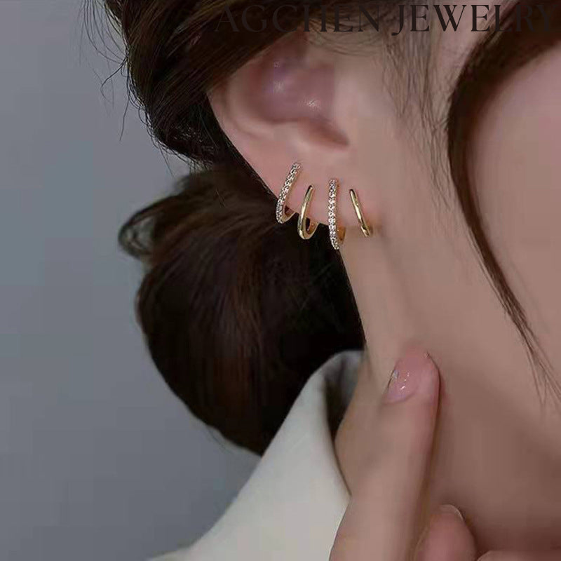 AG Unique Zirconia Earrings