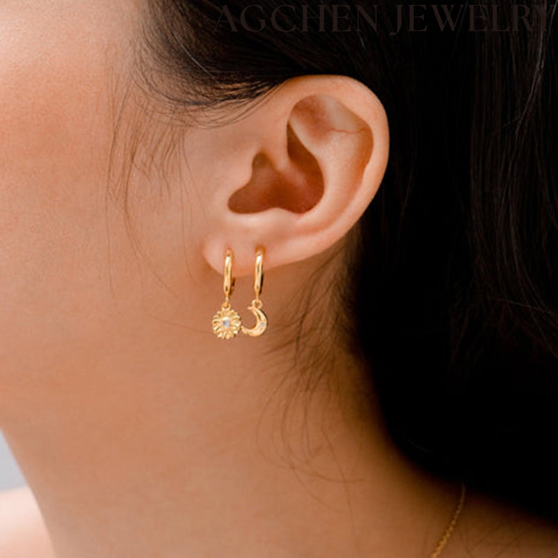 AG Sunflower Zirconia Earrings