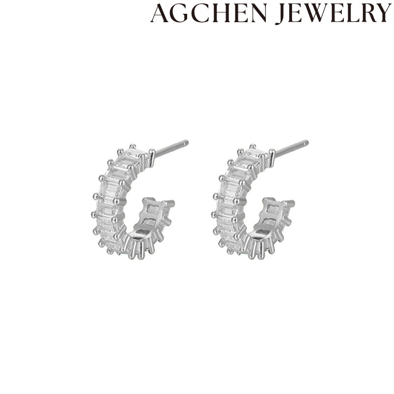 AG Multi-Color Zircon Earrings