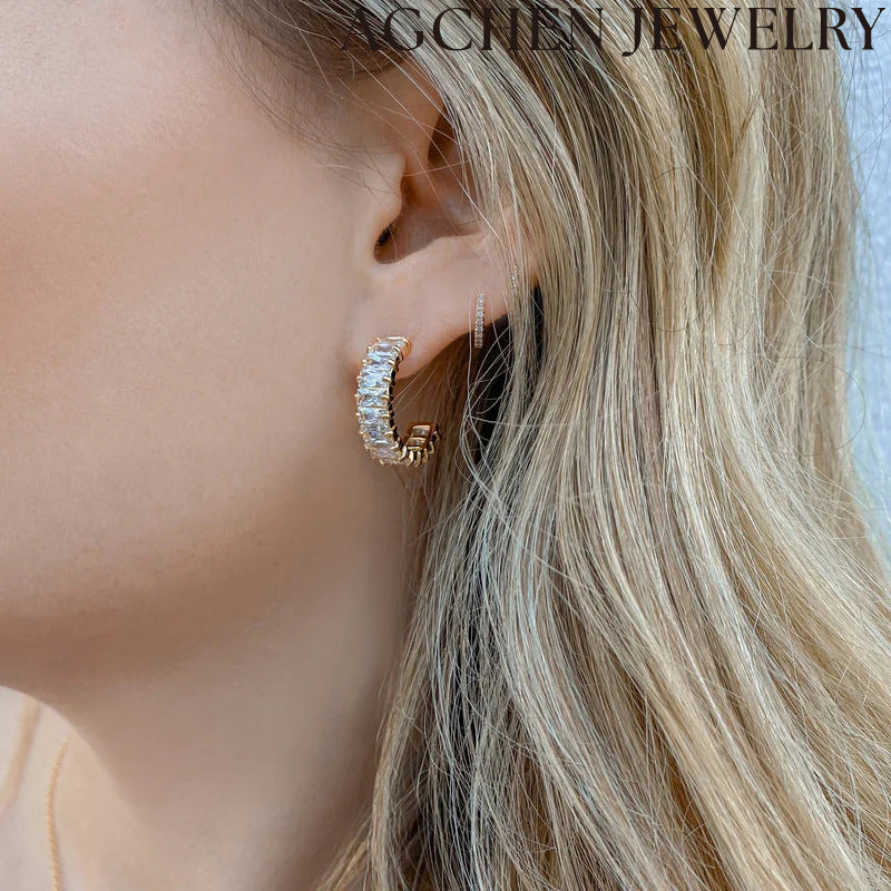 AG Multi-Color Zircon Earrings