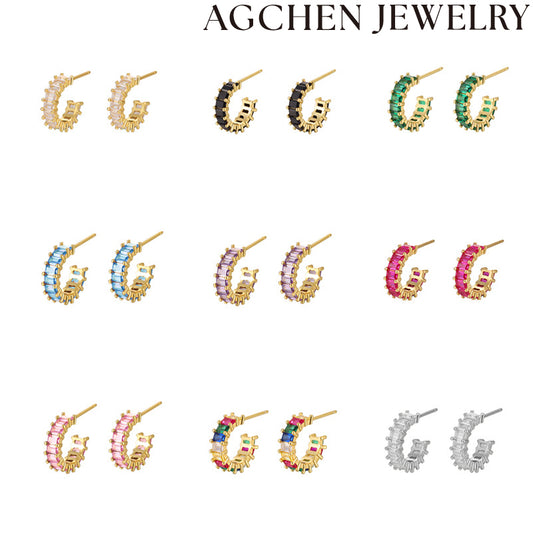 AG Multkoloraj Zirkonaj Orelornamaĵoj