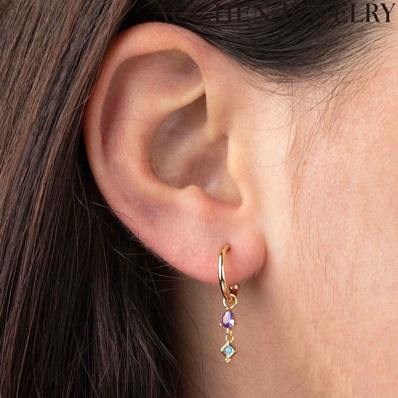 AG Teardrop Zirconia Drop Earrings