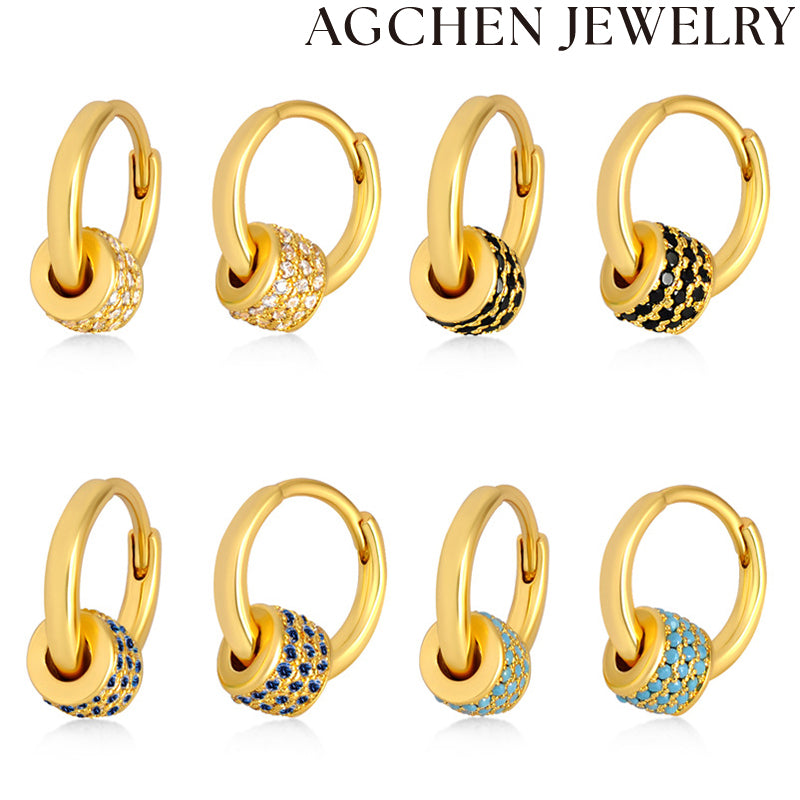 AG Ringed Zirconia Earrings