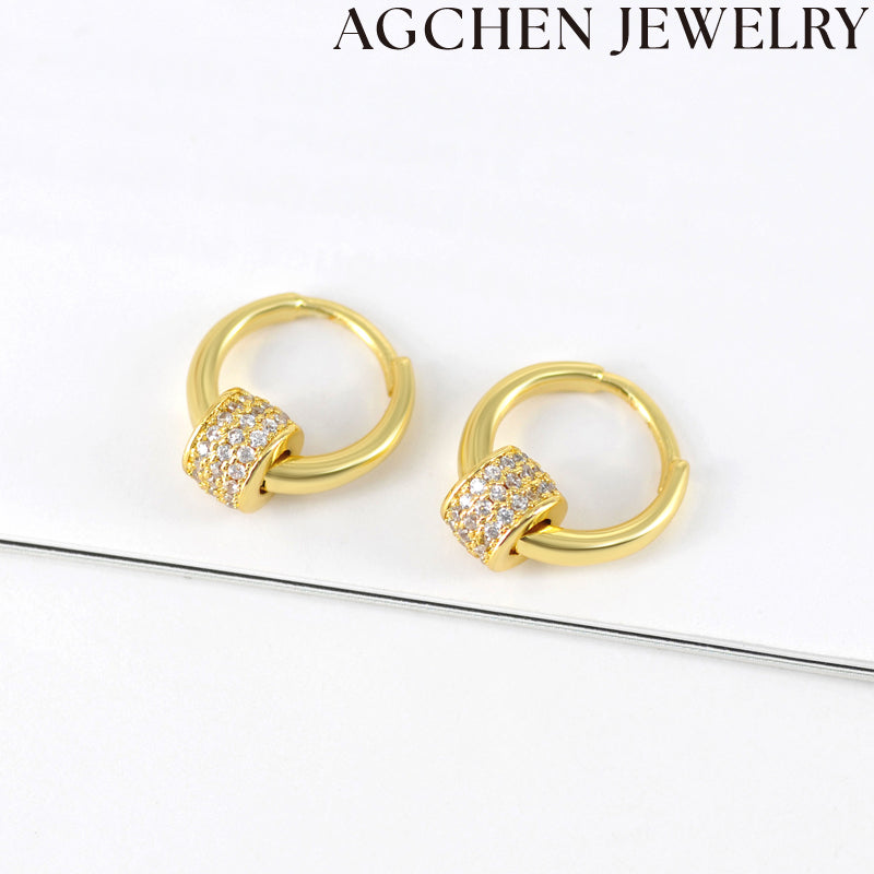 AG Ringed Zirconia Earrings