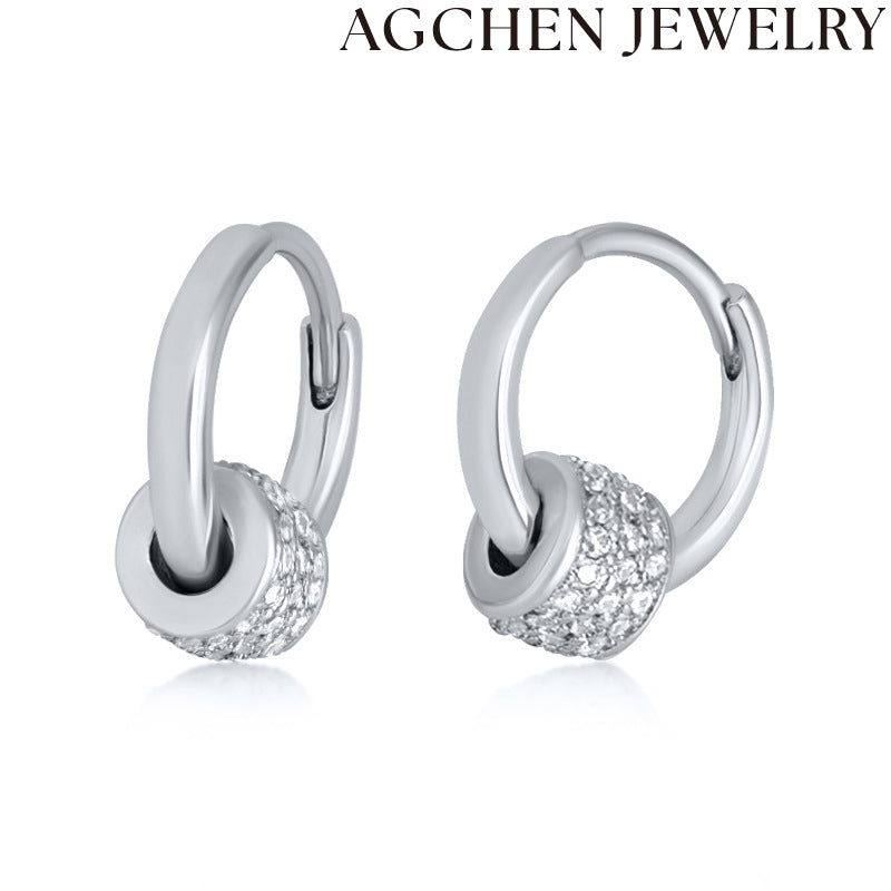 AG Ringed Zirconia Earrings