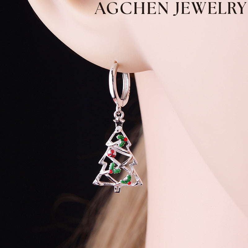 AG Christmas Tree Earrings