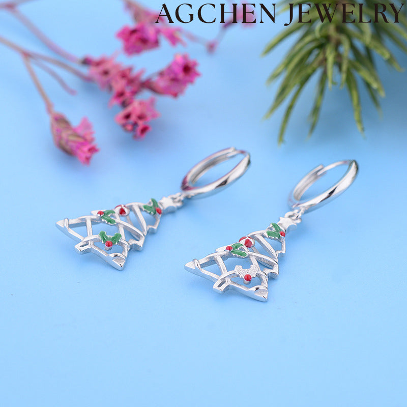 AG Christmas Tree Earrings