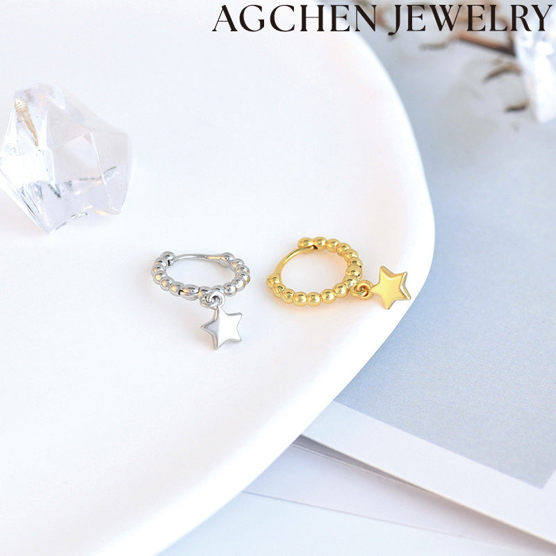 AG Star Hoop Earrings