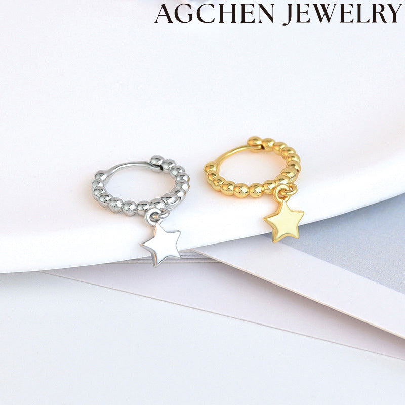 AG Star Hoop Earrings