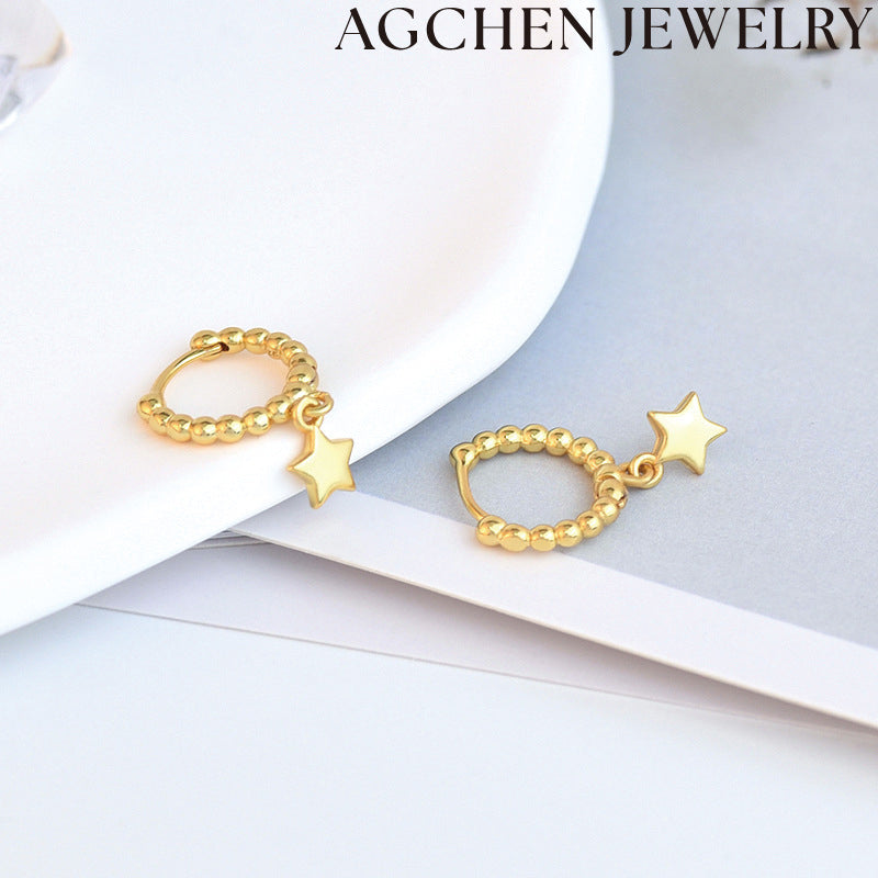 AG Star Hoop Earrings