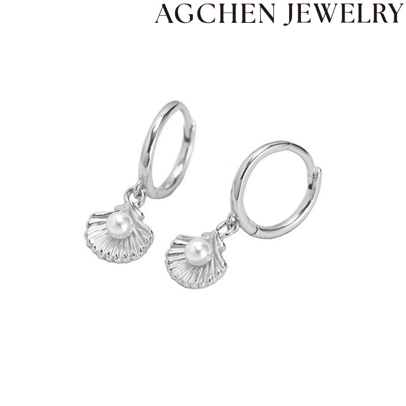 AG Shell and Pearl Earrings