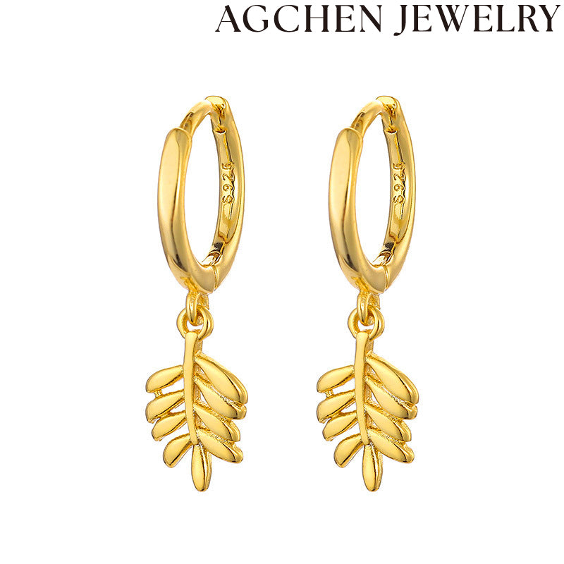 AG Leaf Earrings