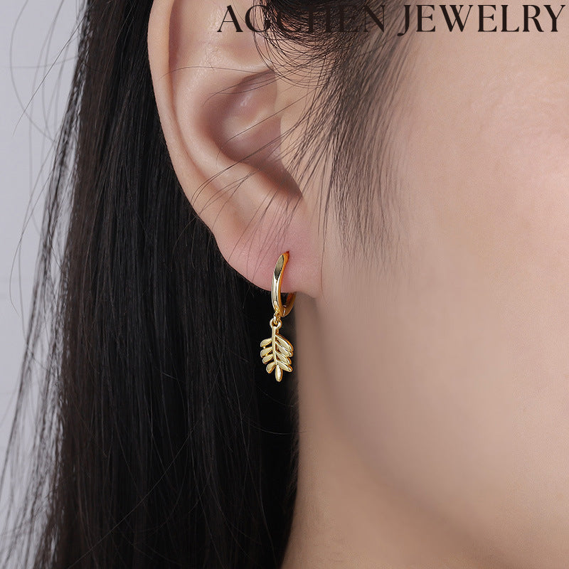 AG Leaf Earrings