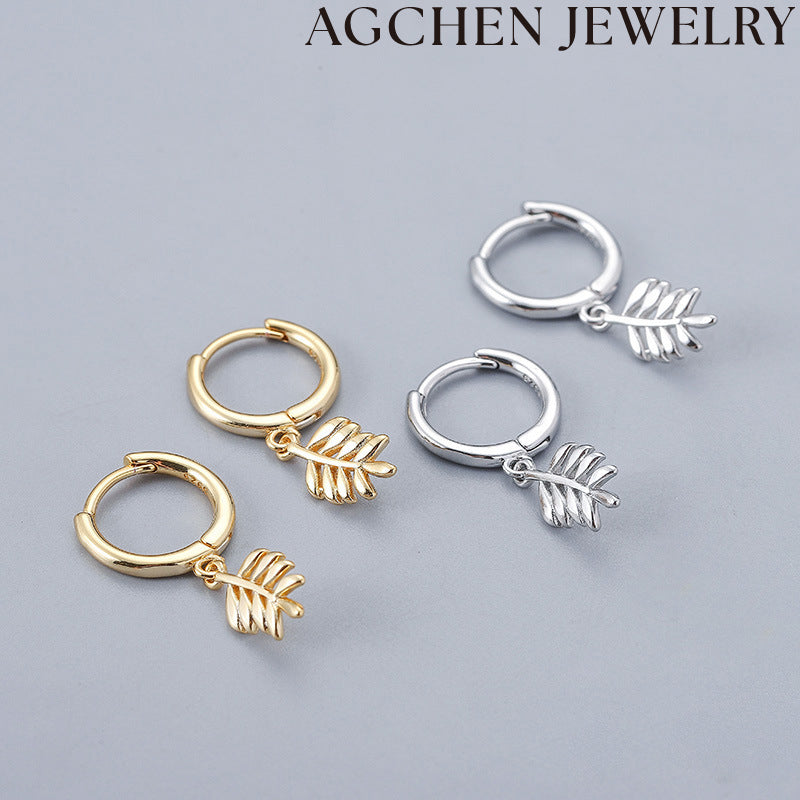 AG Leaf Earrings