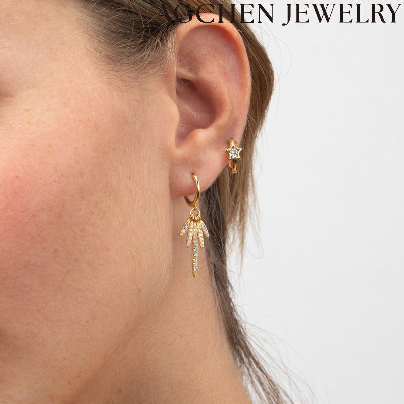 AG Trio Zirconia Earrings