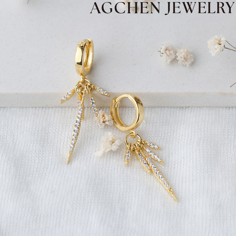 AG Trio Zirconia Earrings
