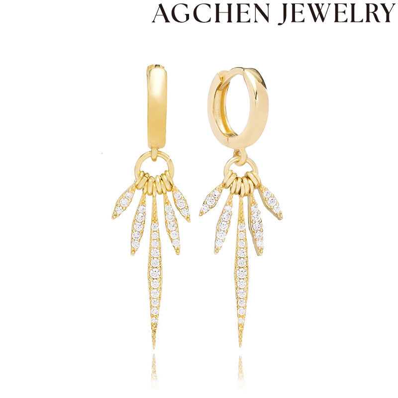 AG Trio Zirconia Earrings