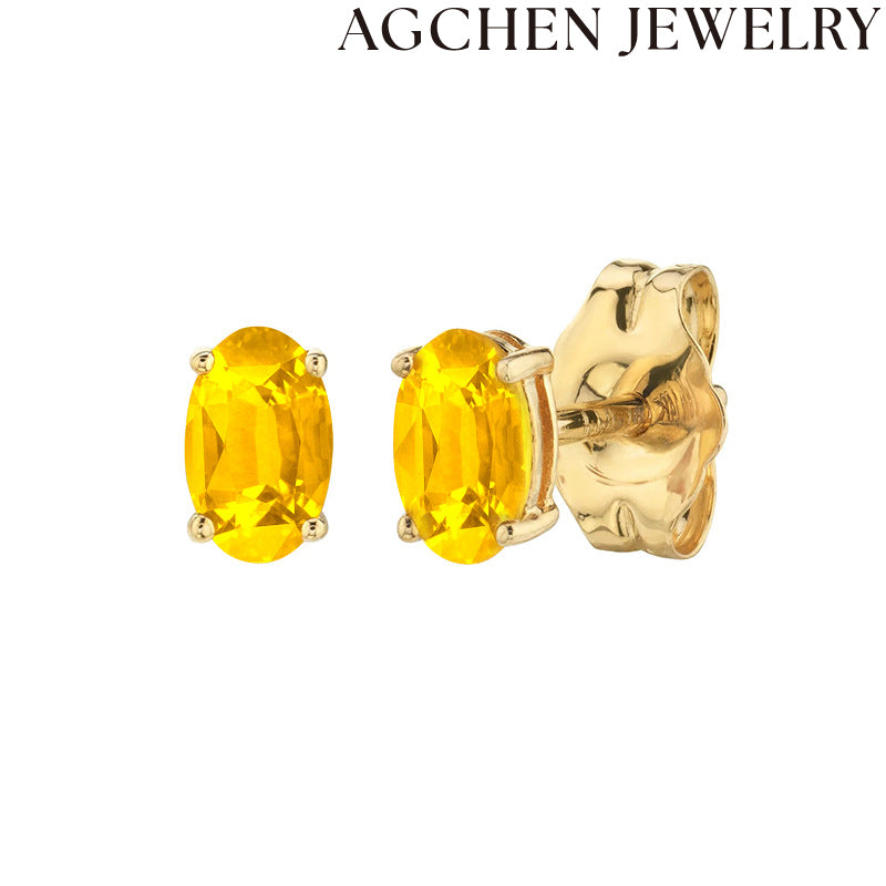 AG Colorful Rhombus Zirconia Earrings