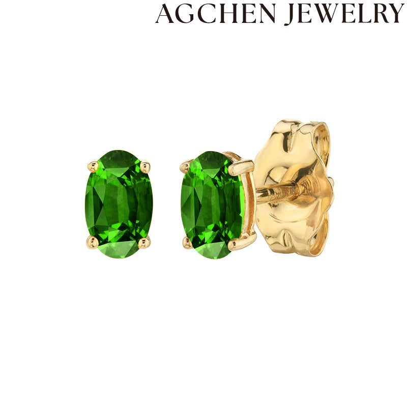 AG Colorful Rhombus Zirconia Earrings