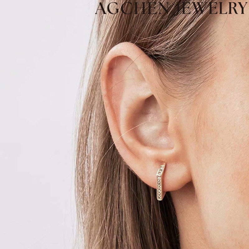AG Geometric Shape Earrings
