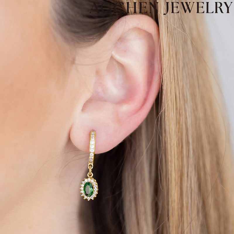 AG Elegant Multicolored Zirconia Earrings