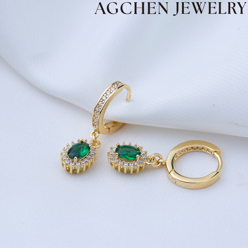AG Elegant Multicolored Zirconia Earrings