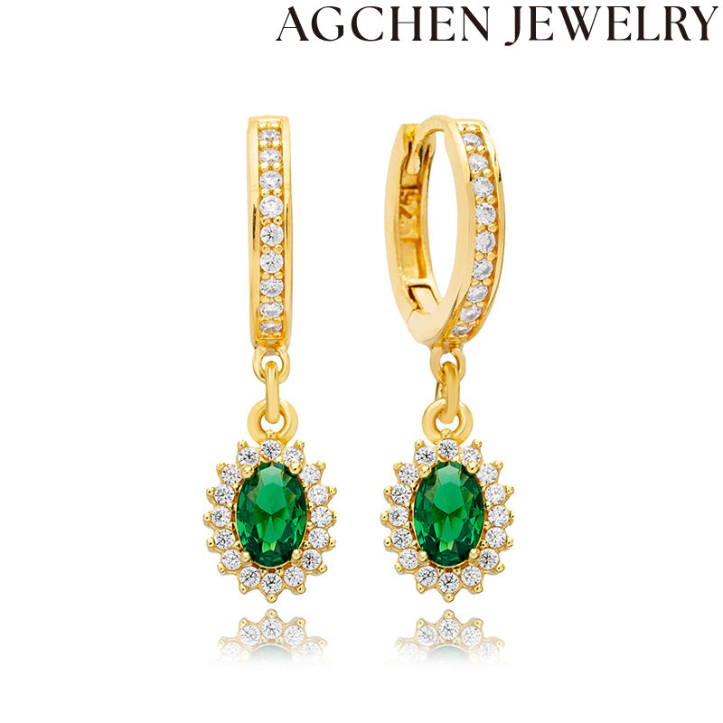 AG Elegant Multicolored Zirconia Earrings