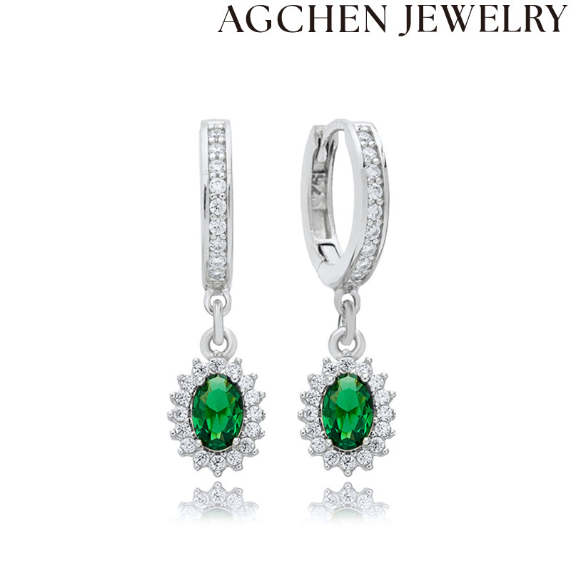AG Elegant Multicolored Zirconia Earrings