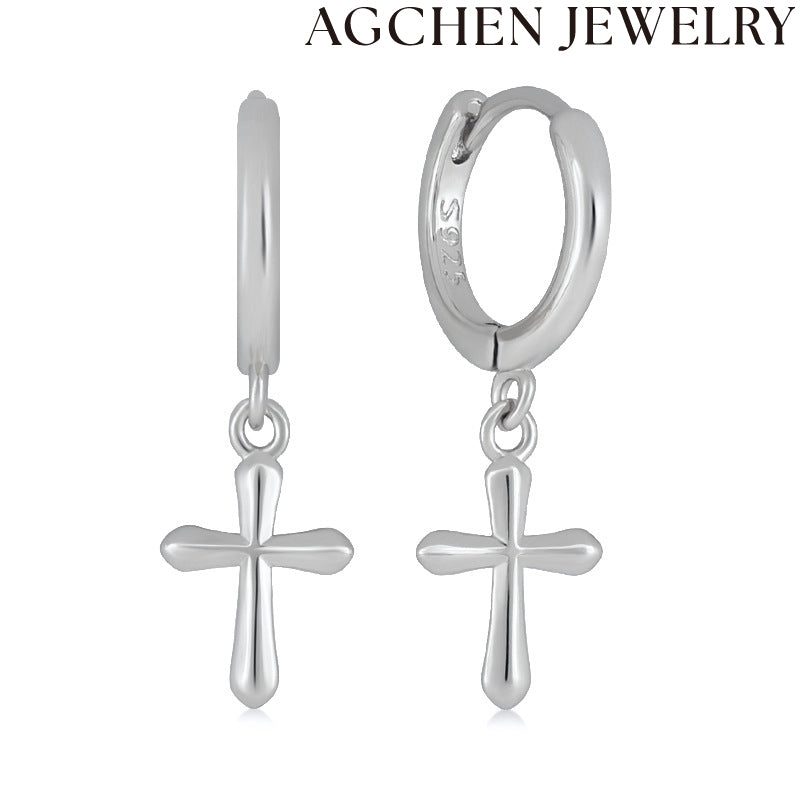 AG Cute Cross Earrings
