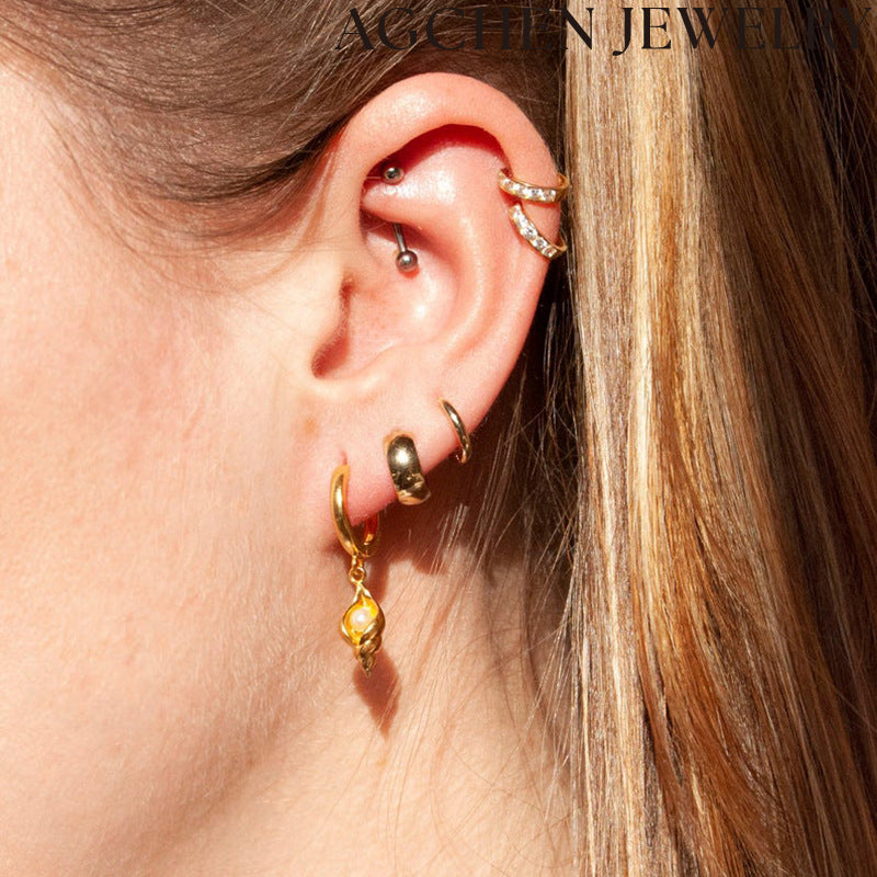 AG Pearl Conch Earrings