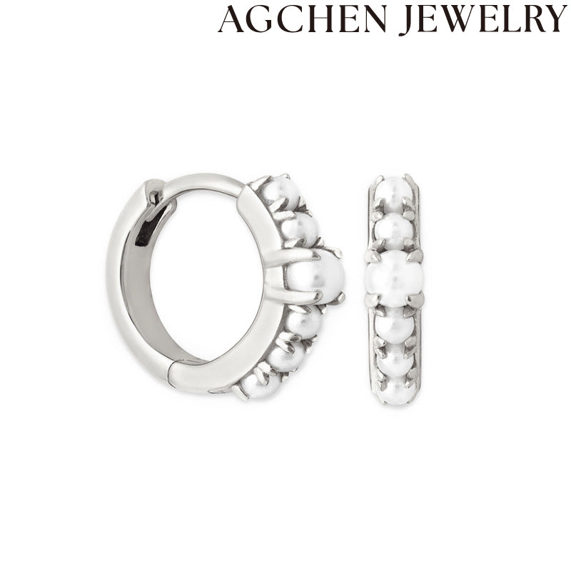 AG Minimalist Pearl Earrings for Women