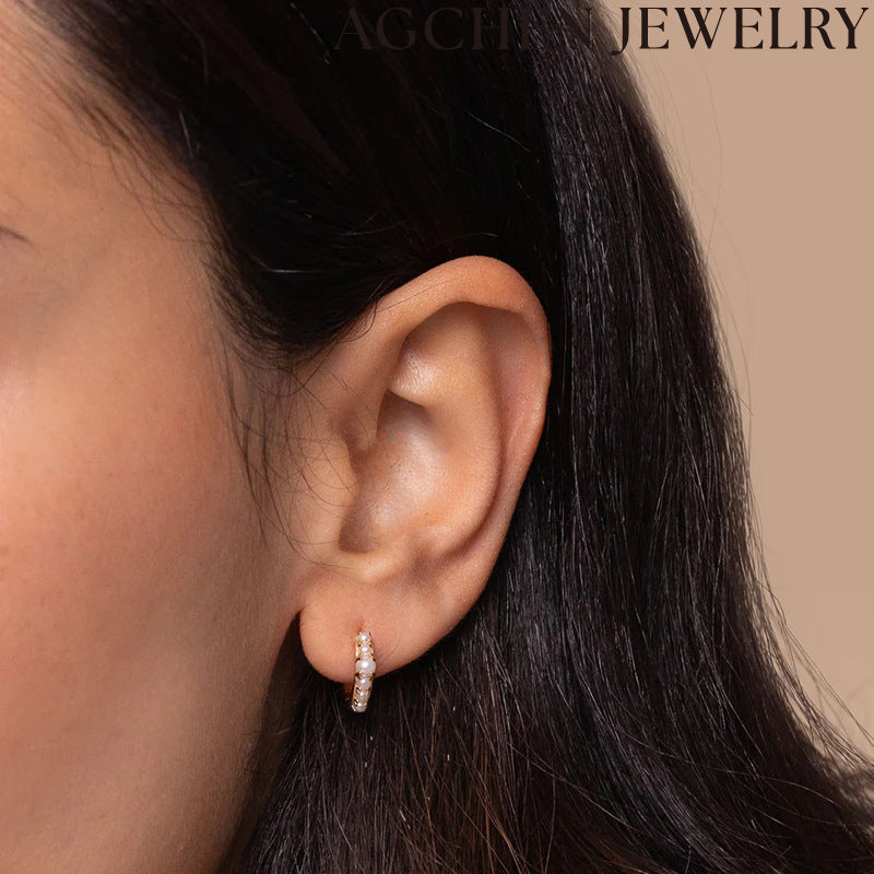 AG Minimalist Pearl Earrings for Women