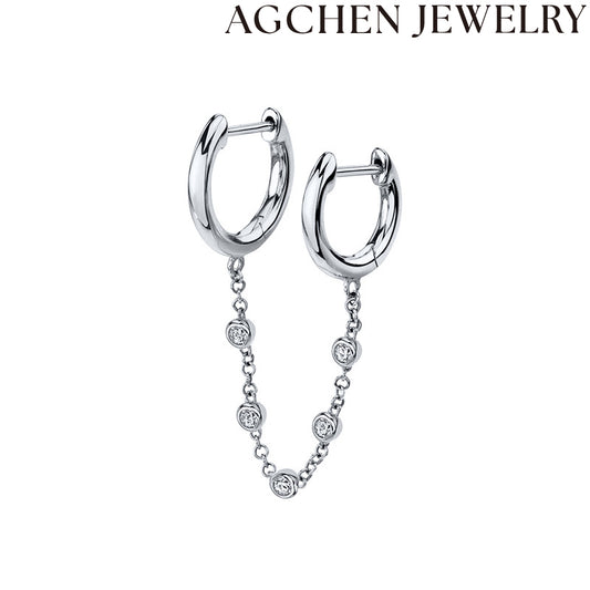 AG Minimalismaj Manumaj Orelornamaĵoj por Virinoj