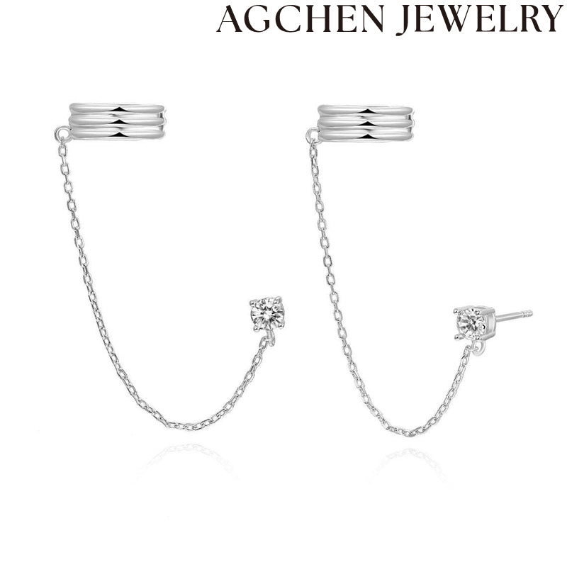 AG Fashionable Chain Dangle Earrings
