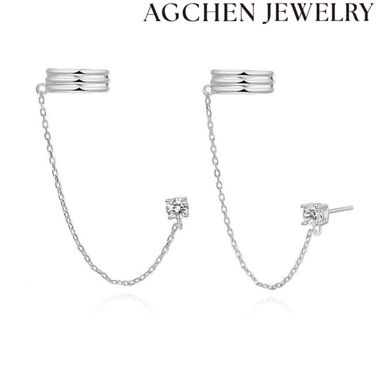 AG Modaj Ĉenaj Pendantaj Orelornamaĵoj